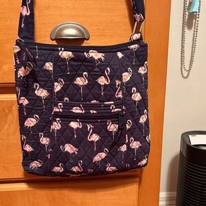Vera Bradley Flamingo Print Quilted Crossbody Bag